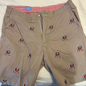 Penningtons Brown Shorts with Bulldog Embroidery